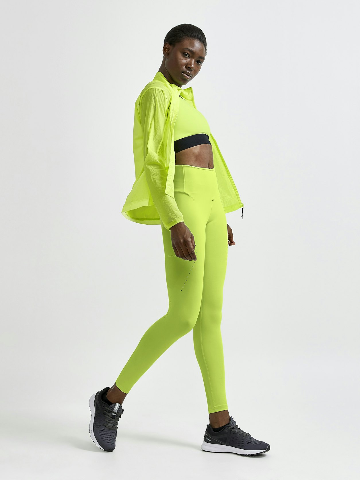 Bright Green Knitted Fitted Leggings