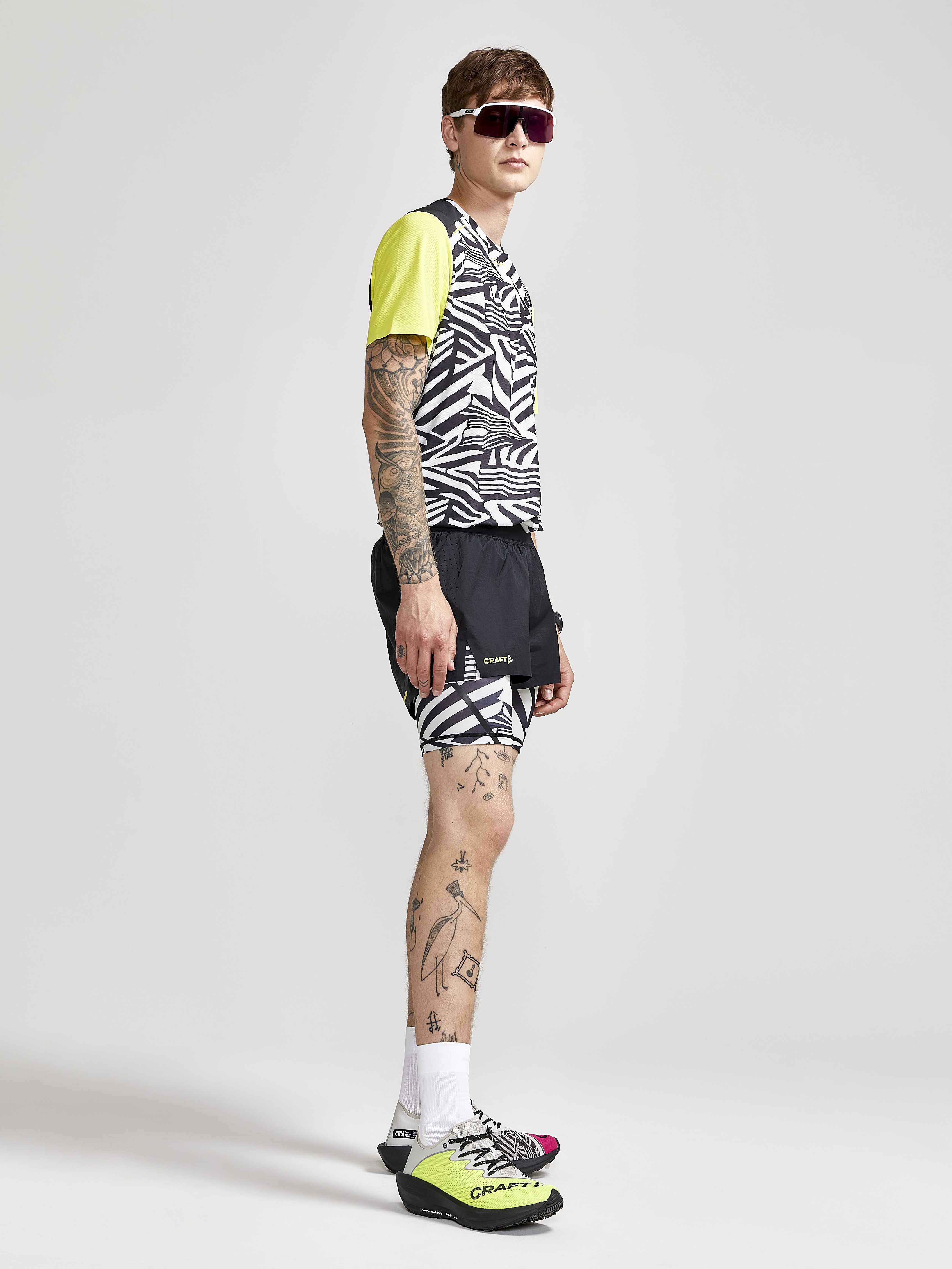 Dazzle Camo 2in1 Shorts - Grey | Craft Sportswear