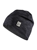Microfleece Hat Black Melange - Black