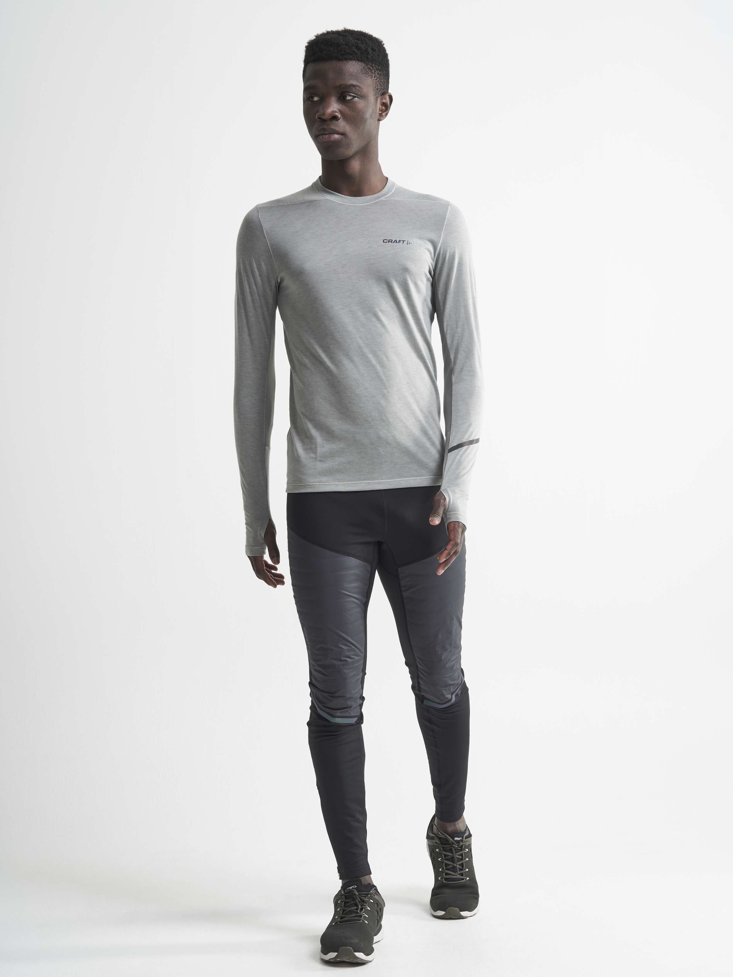 SubZ LS Wool Tee M - Grey | Craft Sportswear | Rundhalsshirts
