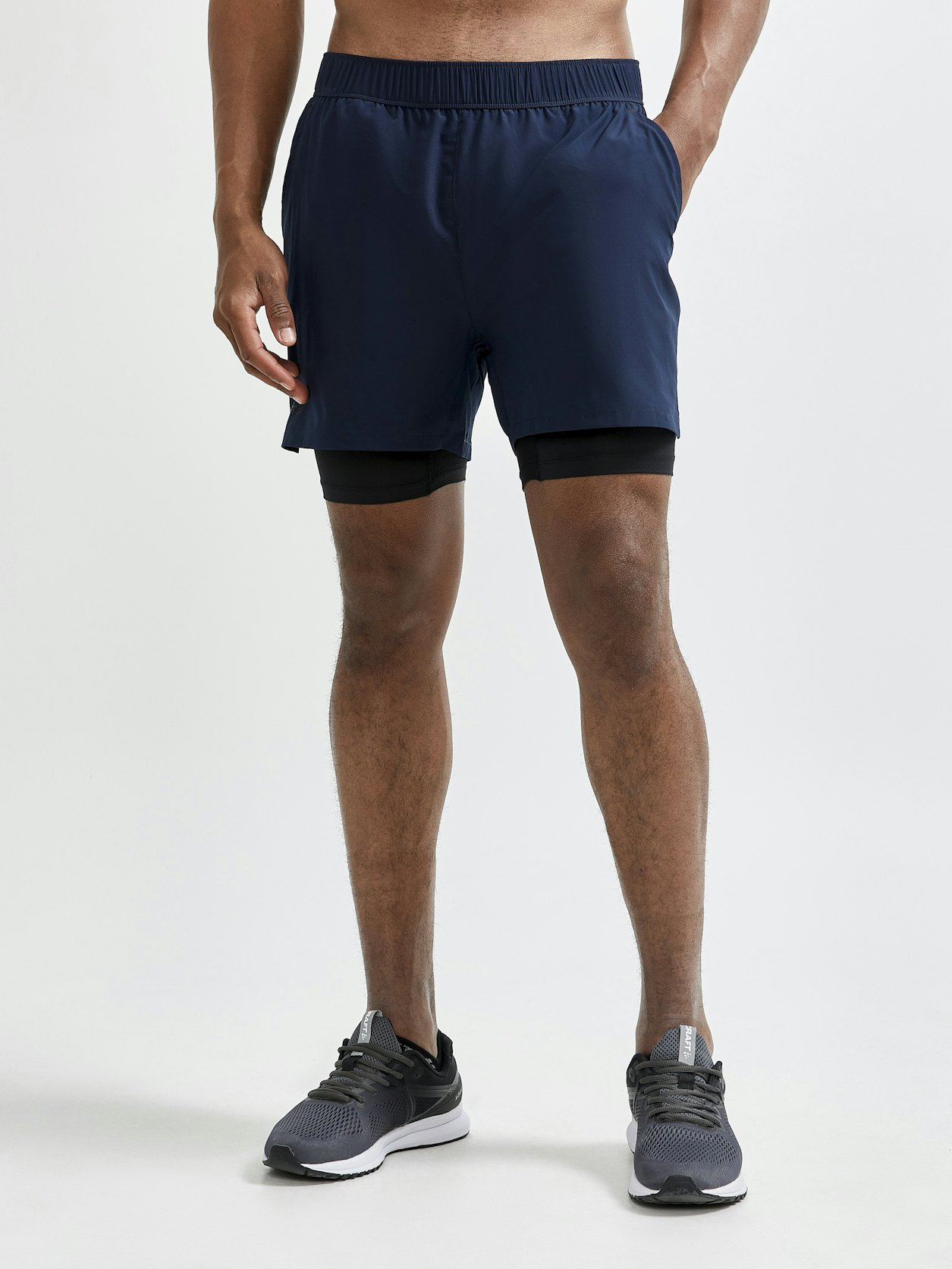 ADV Essence 2-in-1 Stretch Shorts M - Navy blue | Craft Sportswear