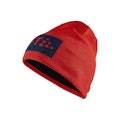 Core Square Logo Knit Hat - Red