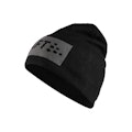 Core Square Logo Knit Hat - Black