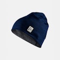 Microfleece ponytail Hat - Navy blue
